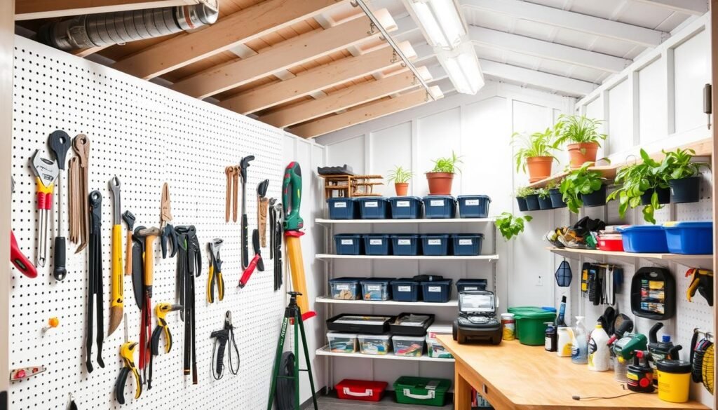 DIY shed organization