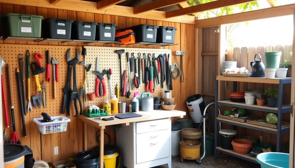 backyard shed organization